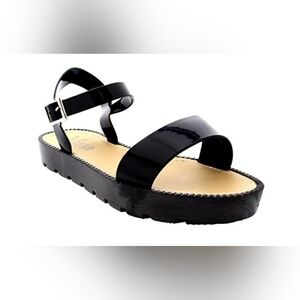 Viva Black Open Toe Sandals Size 7 New
